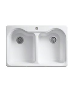 Kohler Hartland Cast Iron Sink, Self-Rimming, 1 Faucet Hole