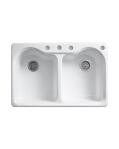 Kohler® Hartland® Cast Iron Sink, Self-Rimming, 4 Faucet Holes