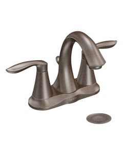 Moen Eva Two Handle High Arc Bathroom Faucet Oil Brushed Bronze