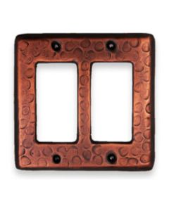 Copper Slider/Rocker Wall Plate Double Outlet