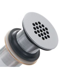 Polished Chrome Grid Drain Without Overflow