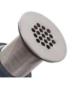 Brushed Nickel Grid Drain Without Overflow