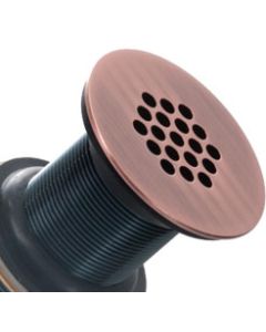 Antique Copper Grid Drain Without Overflow