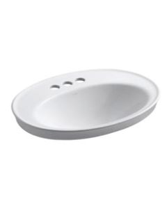 KOHLER® Serif® self-rimming lavatory sink, 4" Centerset Faucet Holes