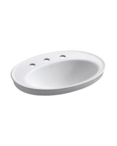 KOHLER® Serif® self-rimming lavatory sink, 8" Widespread Faucet Holes