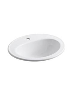 KOHLER® Pennington® drop-in lavatory, 1 Faucet Hole