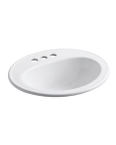 KOHLER® Pennington® drop-in lavatory, 4" Centerset Faucet Holes