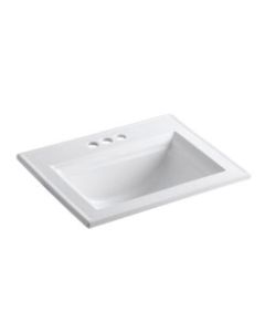 KOHLER® Memoirs® Stately drop-in lavatory sink, 4" Centerset Faucet Holes