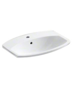 KOHLER® Cimarron® drop-in lavatory sink, 1 Faucet Hole