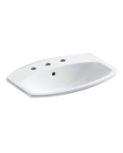 KOHLER® Cimarron® drop-in lavatory sink, 8" Widespread Faucet Holes