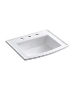 KOHLER® Archer® drop-in lavatory sink, 8" Widespread Faucet Holes