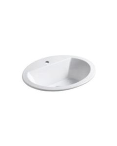 KOHLER® Bryant® oval drop-in lavatory sink, 1 Faucet Hole