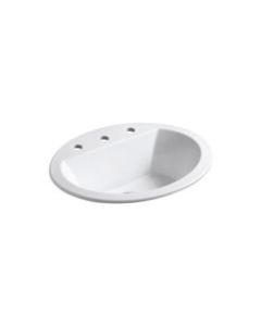 KOHLER® Bryant® oval drop-in lavatory sink, 8" Widespread Faucet Holes