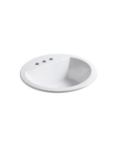 KOHLER® Bryant® round drop-in lavatory sink, 4" Centerset Faucet Holes
