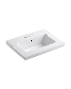 KOHLER® Tresham™ vanity-top lavatory sink, 4" Centerset Faucet Holes