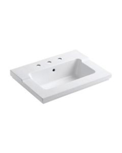 KOHLER® Tresham™ vanity-top lavatory sink, 8" Widespread Faucet Holes