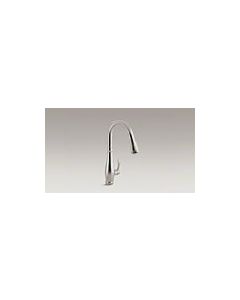 KOHLER® Cruette® single-hole or three-hole kitchen sink faucet - Vibrant Stainless
