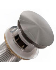 Brushed Nickel Pop-Up Drain With Overflow