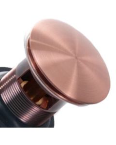 Antique Copper Pop-Up Drain With Overflow