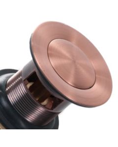 Antique Copper Traditional Pop-Up Drain With Overflow