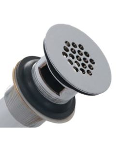 Polished Chrome Grid Drain With Overflow