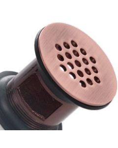 Antique Copper Grid Drain With Overflow