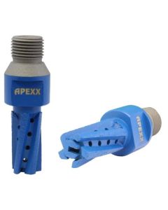 Apexx Reverse-Thread Blue CNC Finger Bit with Bottom Segment - 20mm x 40mm