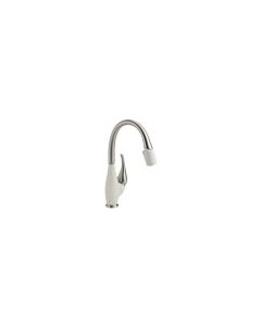 Delta Fuse Single Handle Pull-Down Kitchen Faucet Stainless And Snowflake White