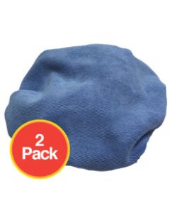 11” MICROFIBER BONNETS Blue and White High Pile
