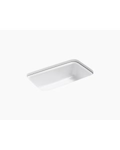 KOHLER® Bakersfield™ Under-mount single-bowl kitchen sink with 5 faucet holes - White