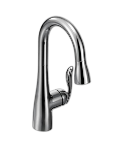 Moen Arbor One Handle High Arc Pull-Down Bar/Entertainment Faucet Chrome