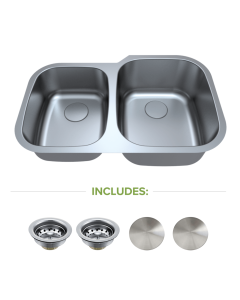 Omni Delta Pro (L) 40/60 Stainless Steel Undermount Kitchen Sink - 16ga