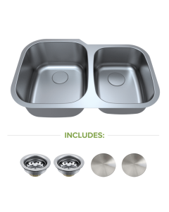 Omni Delta Pro (R) 60/40 Stainless Steel Undermount Kitchen Sink - 16ga