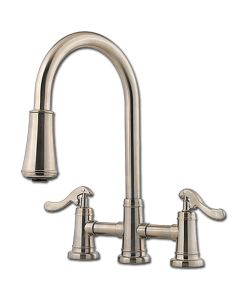 Pfister Ashfield Double Handle Kitchen Faucet - Brushed Nickel