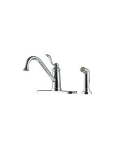 Pfister Portland Single Handle Kitchen Faucet With Sprayer - Polished Chrome
