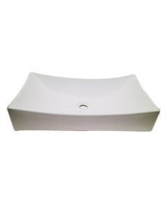 Pure Austere Porcelain Ceramic Sink - White