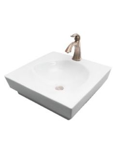 Pure Plush Porcelain Ceramic Sink - White