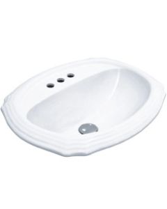 Pure Pong Porcelain Ceramic Sink - White