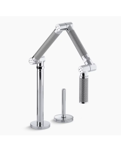 KOHLER® Karbon® Articulating Deck-Mount Kitchen Sink Faucet - Polished Chrome