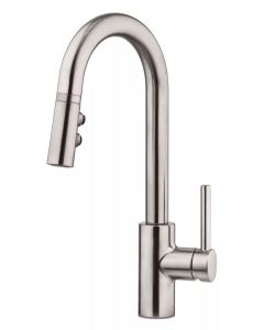 Stellen 1-Handle Pull-Down Bar and Prep Faucet - Stainless Steel