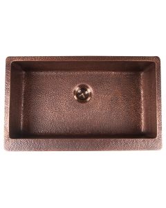 Santa Fe Sandia Hammered Finish Copper Sink (No Apron)