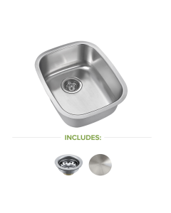 UBuilder Series U207-PSF Small Single Bowl Undermount Sink *Pearl Satin Finish*