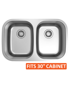 UBuilder U229 29-1/8" 50/50 Double Bowl Undermount Sink
