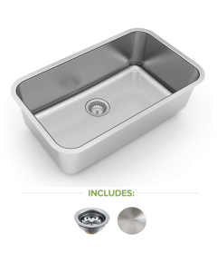 UBuilder Series U380A-PSF Large Single Bowl Undermount Sink *Pearl Satin Finish*