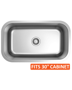 UBuilder U389 30" Large Single Bowl Undermount Sink