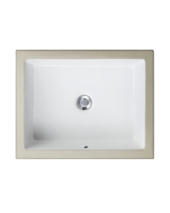 Ubuilder Series UCR30-W Undermount Rectangular Porcelain Ceramic Sink - White (17-1/4" x 13" I.D. x 4-3/4" D.)