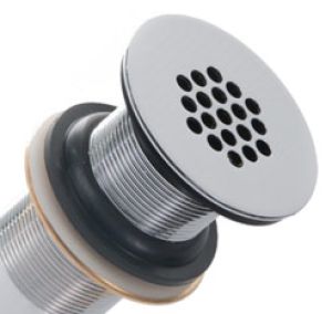 Polished Chrome Grid Drain Without Overflow