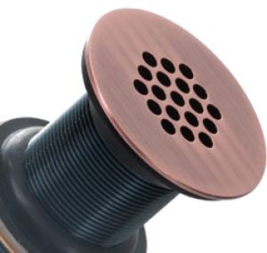 Antique Copper Grid Drain Without Overflow