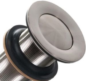 Brushed Nickel Traditional Pop-Up Drain Without Overflow
