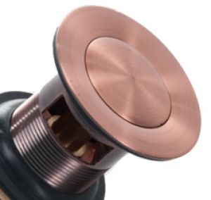 Antique Copper Traditional Pop-Up Drain With Overflow